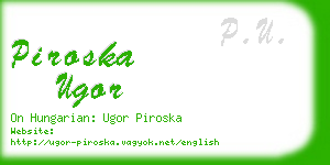 piroska ugor business card